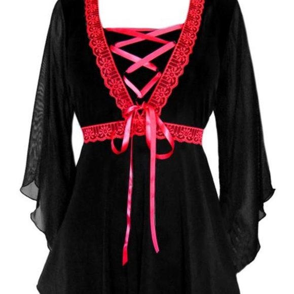 Dare to Wear Ruby Bewitched Top 3X 18 20 - Picture 6 of 16